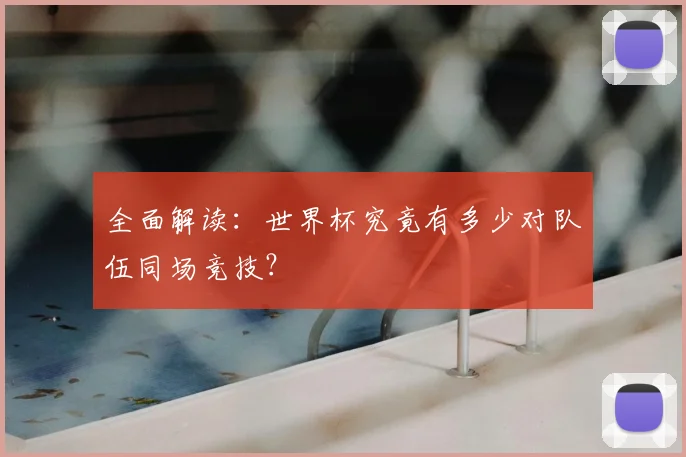 全面解读:世界杯究竟有多少对队伍同场竞技?